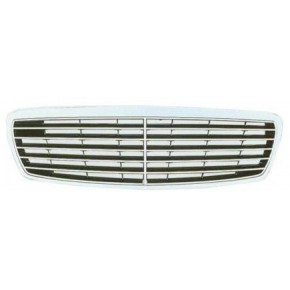 Решетка радиатора (avantgard) 5 полоск хром - черн Mercedes W211
