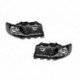 Тюнинг - комплект фар (л+п) электрические без мотора с led прозрачно-чёрные (h1+h1) Audi 100 C4