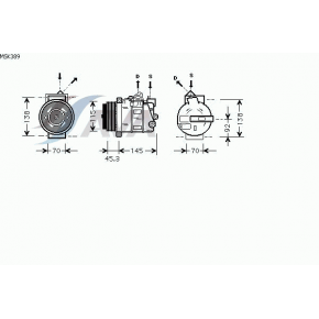 Компрессор кондиционера Mercedes W211