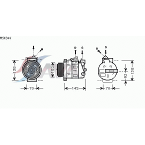 Компрессор кондиционера Mercedes W211