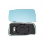 Стекло левого зеркала с подогревом (плоское) синее Audi B3