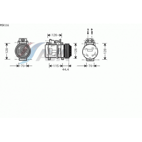 Компрессор кондиционера Mercedes W220