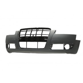 Бампер передний без отверстий под омыватель и парктроники грунт (седан) Audi A6 C6