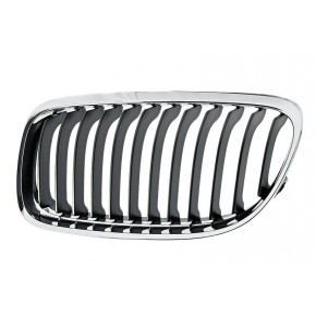 Решётка радиатора левая хром чёрная BMW E90 седан / E91 универсал