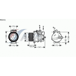 Компрессор кондиционера Mercedes W251