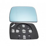 Стекло левого зеркала с подогревом (асферическое) синее BMW E53 X5