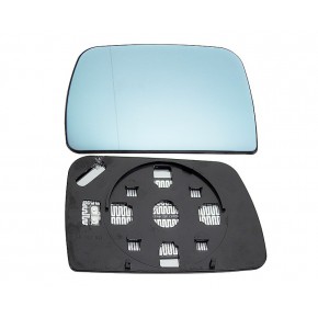 Стекло левого зеркала с подогревом (асферическое) синее BMW E53 X5