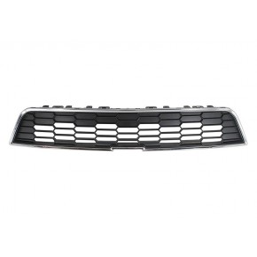 Решётка в передний бампер верхняя хром чёрная Chevrolet Aveo T300