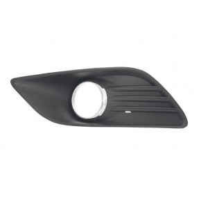 Решётка в передний бампер левая с отверстием под птф хром Ford Focus - 2 поколение