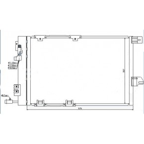 Конденсатор (радиатор) кондиционера (540x380mm) Opel Astra G