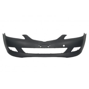 Бампер передний с отверстиями под птф чёрный Mazda 6 - 1 поколение
