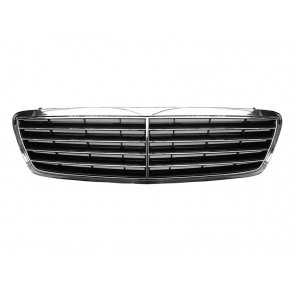 Решётка радиатора (9 полос) хром чёрная avantgarde Mercedes W203