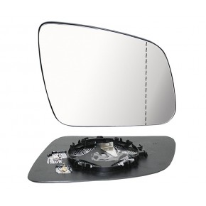 Стекло правого зеркала с подогревом (асферическое) хром (седан) (комби) Mercedes W212