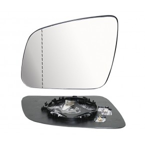 Стекло левого зеркала с подогревом (асферическое) хром (седан) (комби) Mercedes W212