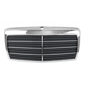 Решётка радиатора (7 полос) хром чёрная Mercedes W124  E124