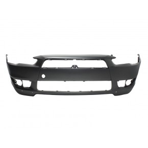 Бампер передний с отверстиями под спойлер грунт Mitsubishi Lancer 10