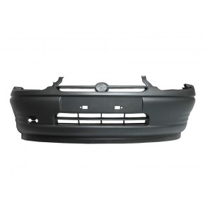 Бампер передний с решёткой и спойлером чёрный Opel Corsa B