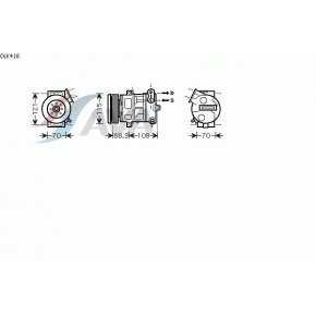 Компрессор кондиционера 1, 1.2, 1.4 Opel Corsa D
