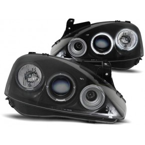 Тюнинг - комплект линзованных фар ангельские глазки Opel Corsa C