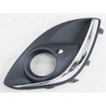 Решетка переднего бампера левая с хром молдинг темно - серый Opel Corsa D