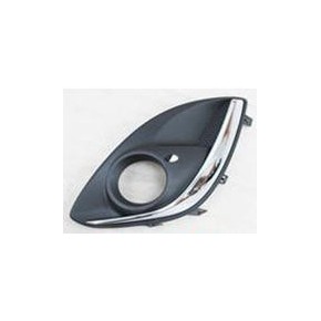 Решетка переднего бампера левая с хром молдинг темно - серый Opel Corsa D