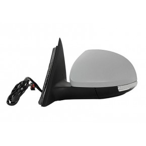 Зеркало левое электрическое 7конт с подогревом с поворотником под покраску (выпуклое) хром Skoda Yeti