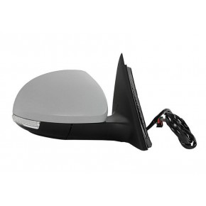Зеркало правое электрическое 7конт с подогревом с поворотником под покраску (выпуклое) хром Skoda Yeti