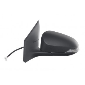 Зеркало левое электрическое с подогревом складное с поворотником (выпуклое) под покраску Toyota Corolla E180