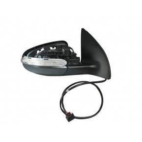 Зеркало правое электрическое 6конт с подогревом без крышки без стекла Volkswagen Golf 6