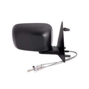 Зеркало правое механическое на тросиках чёрная крышка (выпуклое) Volkswagen Golf 2 Jetta