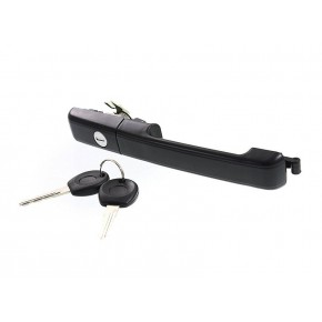 Ручка передней двери левая внешняя с ключами с 1 вкладышем замка (седан) (комби) Volkswagen Passat B3