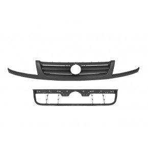 Решётка радиатора с полосками под фары с внутренним кронштейном под покраску Volkswagen Vento