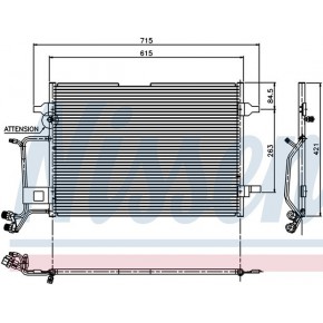 Конденсатор (радиатор) кондиционера Audi A4 B5