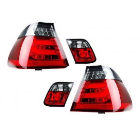 Тюнинг - комплект задних фонарей внешний + внутренний с led (светодиоды) (седан) красные BMW E46 седан / универсал