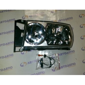 Фара левая под ксенон (d1r+h7+t4w) хром Scania P / R series