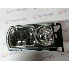 Фара правая под ксенон (d1r+h7+t4w) черная прямоугольная фишка Scania P / R series