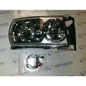 Фара правая под ксенон (d1r+h7+t4w) хром Scania P / R series