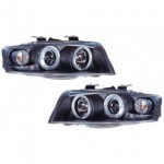 Тюнинг - комплект линзованных фар ангельские глазки Audi A4 B6