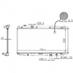 Радиатор охлаждения двигателя 1.2/1.4/1.5 Honda Jazz / Fit