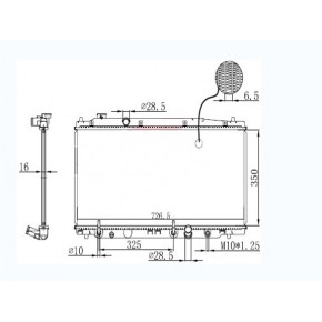 Радиатор охлаждения двигателя aкпп Honda Jazz / Fit