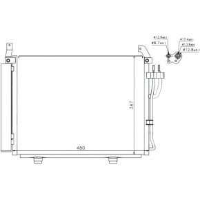 Радиатор кондиционера Hyundai I10