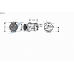 Компрессор кондиционера 1.8 (до vin - 24411271) Opel Vectra С SIGNUM