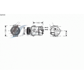 Компрессор кондиционера 1.8 (до vin - 24411271) Opel Vectra С SIGNUM