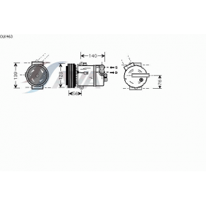 Компрессор кондиционера Opel Vectra С SIGNUM