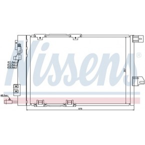 Конденсатор (радиатор) кондиционера (540x380mm) Opel Zafira A
