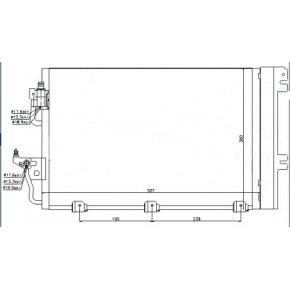 Конденсатор (радиатор) кондиционера Opel Zafira B