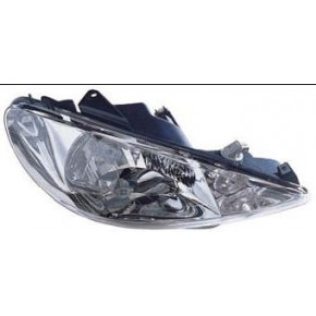 Правая фара прозрач под корректор (1 ламп. h4) Peugeot 206