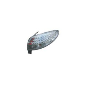 Задний фонарь внешний правый прозрачный с led (светодиоды) габаритом Peugeot 206