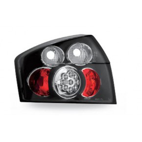 Тюнинг - комплект задних внешних фонарей с led (светодиоды) внутри черные Audi A4 B6