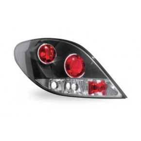 Тюнинг - комплект задних внешних фонарей прозрачные внутри черные Peugeot 207